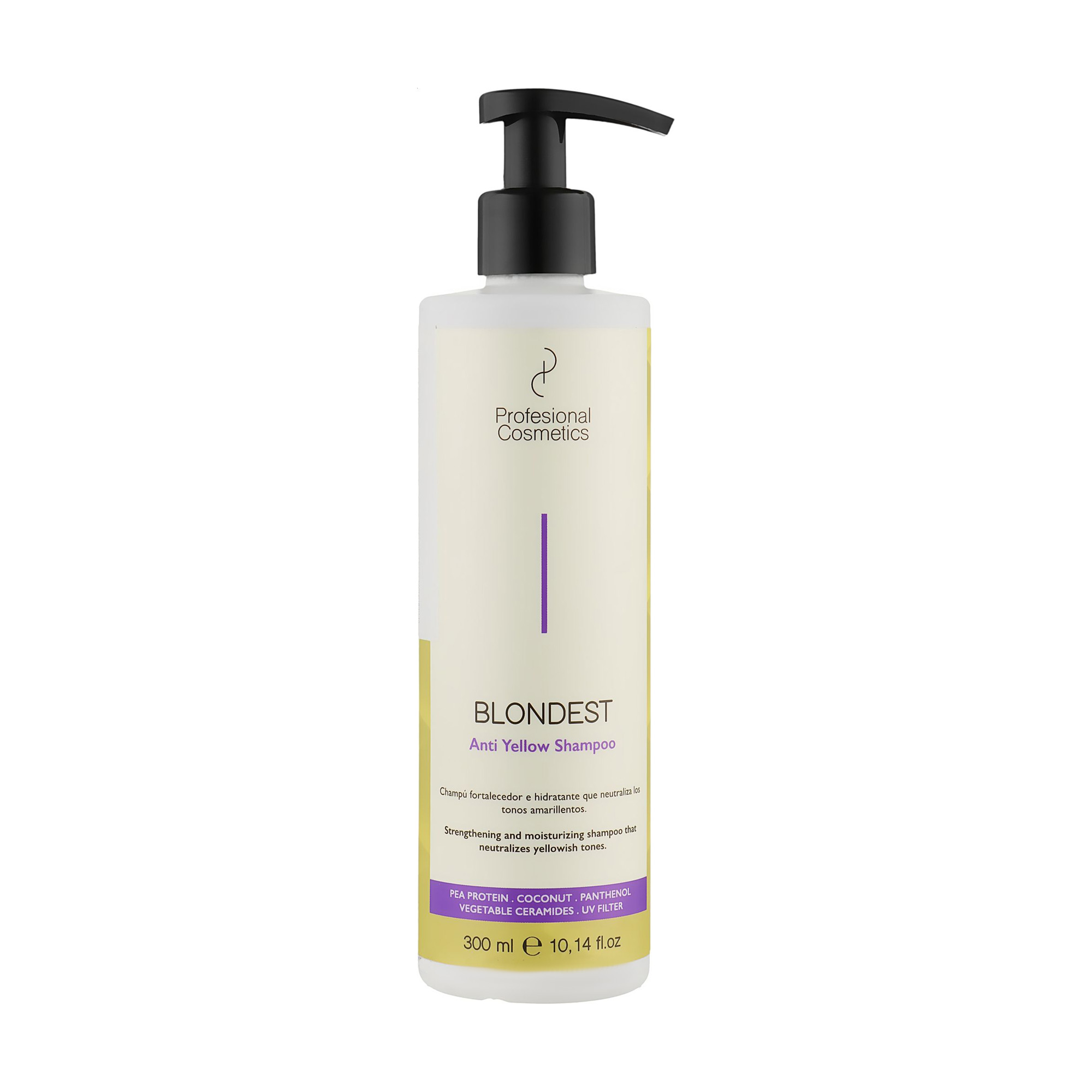 Антижовтий шампунь для волосся Profesional Cosmetics Blondest Anti Yellow Shampoo, 300 мл